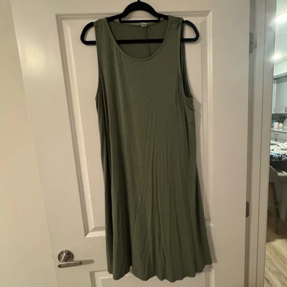 Old Navy | Dresses | Old Navy Olive Green Tank Top Dress | Poshmark